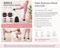 Ankle Resistance Bands with Cuffs – Adjustable Workout Bands for Lower Body & Leg Training
