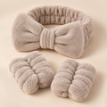 Skincare Headband &amp; Wristbands Set – Soft Spa Headband for Face Washing &amp; Self-Care