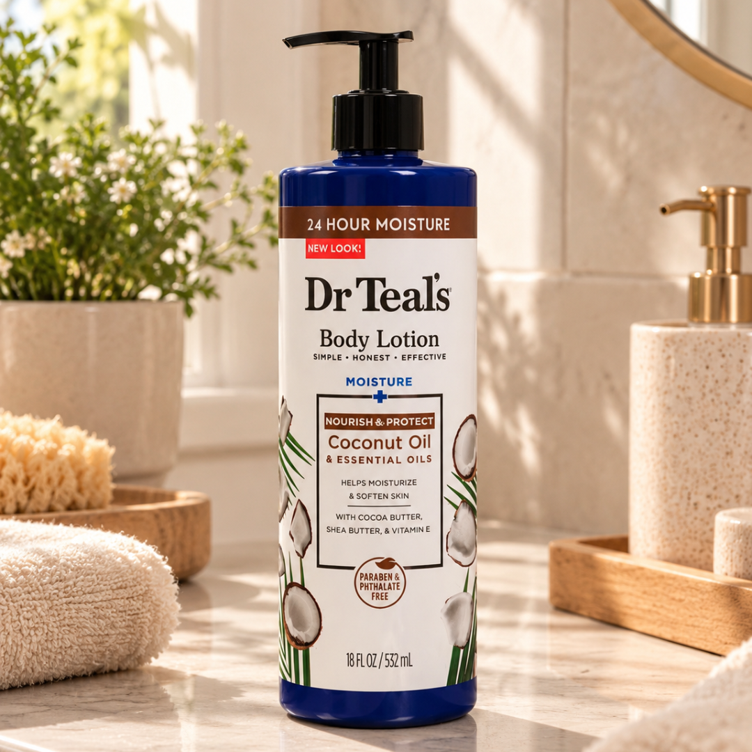 Dr Teal’s Coconut Oil Body Lotion – 24-Hour Moisture Body Lotion 532ml
